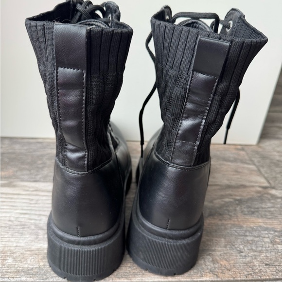 Combat Black Lace-Up Ankle Boots size 8 - Picture 8 of 9